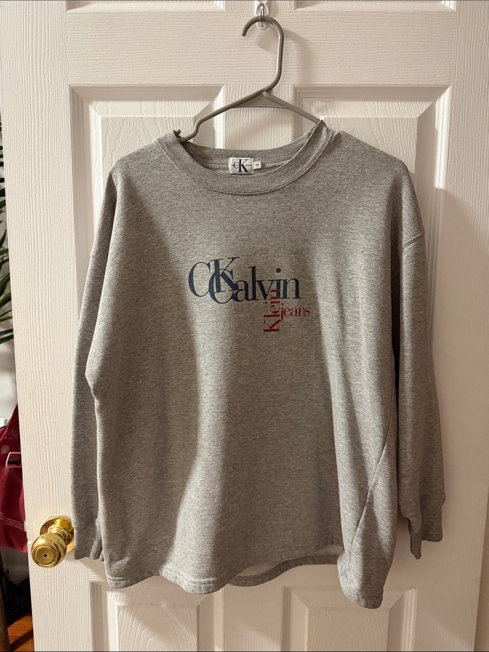 y2k Calvin Klein Gray Crewneck Sweatshirt